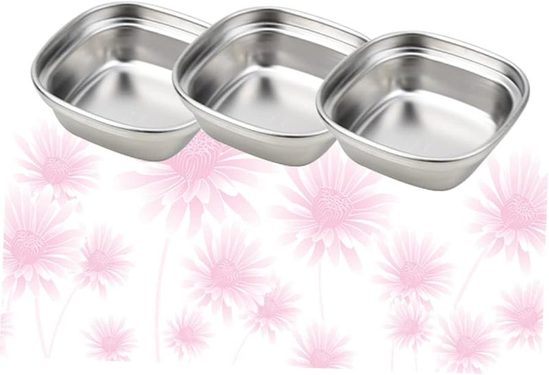Stainless Steel Seasoning Bowls 3pcs Set 8 3x8 3x2 5cm For Home And Restaurant Use - Image 4